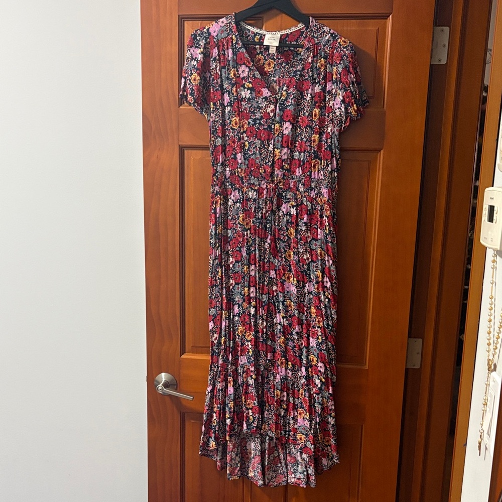 Knox Rose Floral Dress - Red and Pink